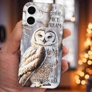 Coque Pour iPhone 16 Drôle Hivernal Chouette Oiseau