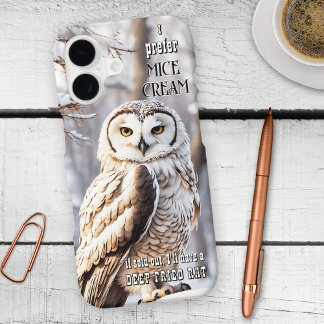 Coque Pour iPhone 16 Drôle Hivernal Chouette Oiseau