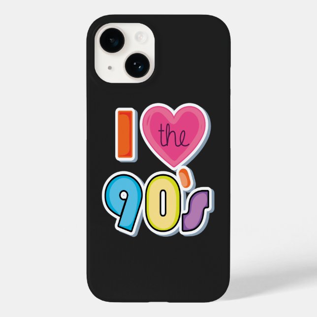 Coques Case-Mate iPhone Drôle I Love The 90's, 1990's Theme Party (Verso)
