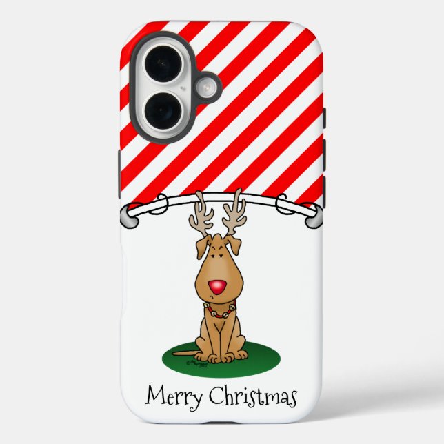Coques Case-Mate iPhone Drôle Jingle Ce Chien Rinde Du Nez Rouge Mignonne (Verso)