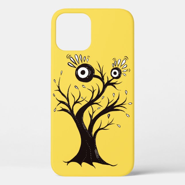 Coques Case-Mate iPhone Drôle Monstre Bizarre Jaune (Verso)
