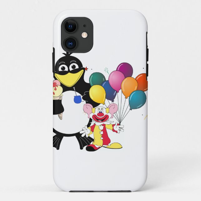 Coques Case-Mate iPhone Drôle pingouin et dessin animé clown (Dos)