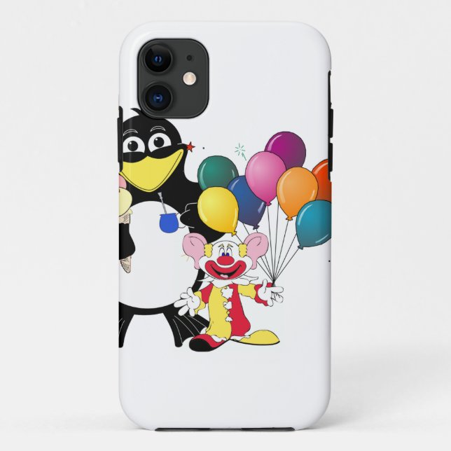 Coques Case-Mate iPhone Drôle pingouin et dessin animé clown (Dos)