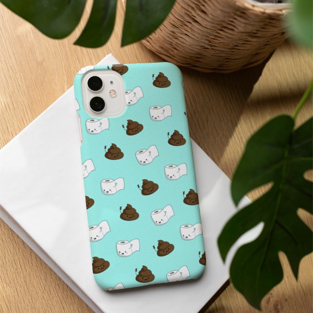 Coques Case-Mate iPhone Drôle Poop Emoji & Toilet Motif papier (Créateur téléchargé)