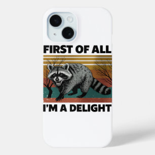 Coque Case-Mate iPhone Drôle Raccoon Citation - Tout d'abord je suis un p