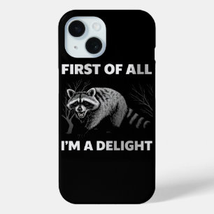 Coque Case-Mate iPhone Drôle Raccoon Citation - Tout d'abord je suis un p