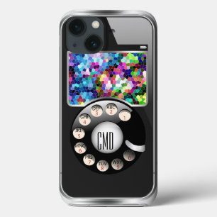 iPhone 13 Case Drôle Retro Téléphone avec cadre photo