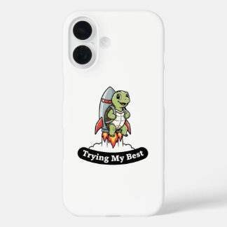 Coque Pour iPhone 16 Drôle sarcastique qui essaie de faire de mon mieux