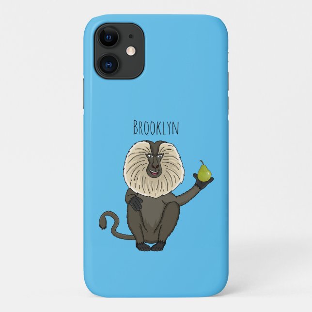Coques Case-Mate iPhone Drôle singe-singe macaque à queue de lion (Dos)