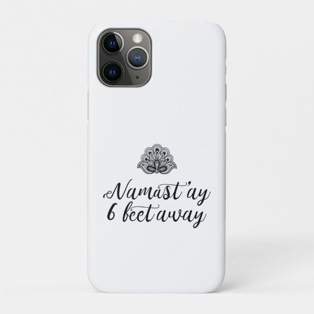 Coques Case-Mate iPhone Drôle social Distancing Citation de Yoga (Dos)
