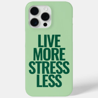 Coque Case-Mate iPhone Drôle Texte Personnalisé Vivre Plus Stress Moins V