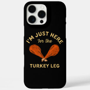 Coque iPhone 16 Pro Max Drôle Thanksgiving Food Je suis juste ici pour le 
