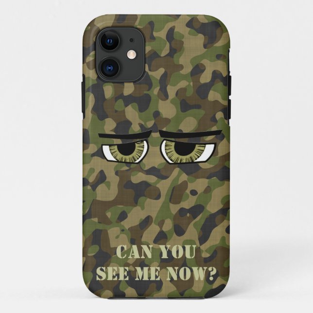 Coques Case-Mate iPhone Drôle Yeux Camouflés, Militaire, Chasseurs, Armée (Dos)