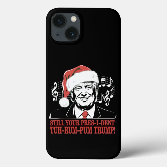 Coques Case-Mate iPhone Drôles de chaussons de Noël du président Trump vil (Verso)