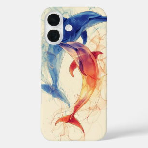 Coque Pour iPhone 16 Dualité des dauphins