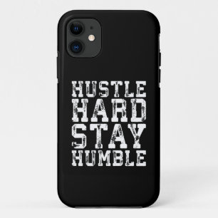 Coque iPhone 11 Dur, Restez Humble - Mots Inspirants