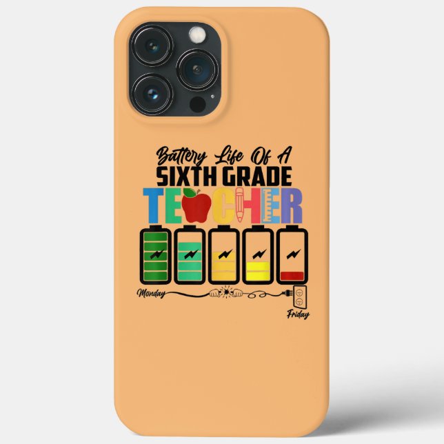 Coques Case-Mate iPhone Durée de vie de la batterie d'un enseignant de six (Verso)