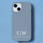 Coque Case-Mate iPhone Dusty Blue minimaliste moderne Monogramme élégant<br><div class="desc">Découvrez notre Dusty Blue Minimalist Modern Monogram Elegant Collection : Elevez votre style avec une sophistication sobre et un charme intemporel. Notre collection présente des motifs minimalistes dans une teinte bleu roux apaisante, rehaussée d'élégants monogrammes adaptés à votre goût personnel. De la papeterie raffinée aux accessoires polyvalents, chaque pièce de...</div>