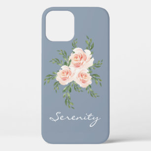 Case-Mate iPhone Case Dusty Blue Serenity Typographie de l'aquarelle rom