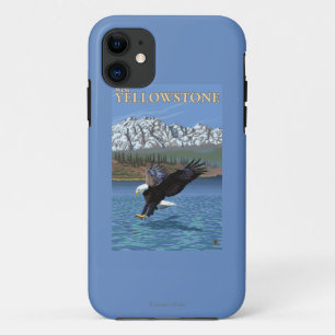 Coque iPhone 11 Eagle chauve plongeant - Yellowstone occidental,