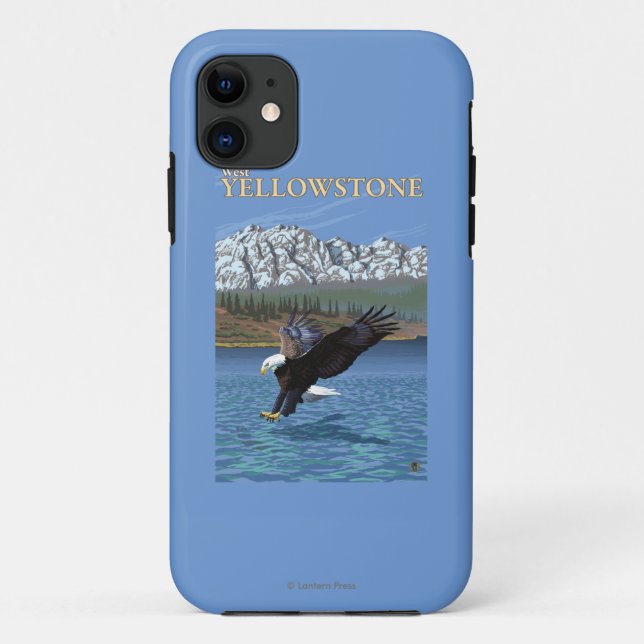 Coques Case-Mate iPhone Eagle chauve plongeant - Yellowstone occidental, (Dos)
