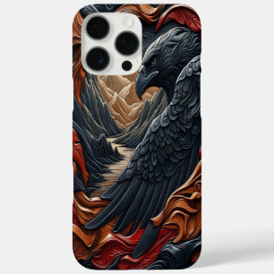 Coque iPhone 16 Pro Max Eagle chef-d'oeuvre cuir look Art