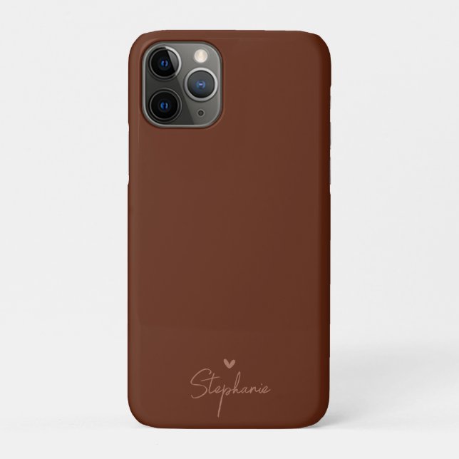 Coques Case-Mate iPhone Earth Tone Minimalist Heart Nom cadeau personnalis (Dos)