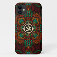 Earthy Batik Gold Aum iPhone 5 Coque-Mate