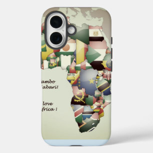Coque Pour iPhone 16 East West North South Central I Love Africa