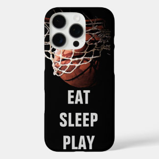 Coque iPhone 16 Pro Eat Sleep Jouer Au Basket