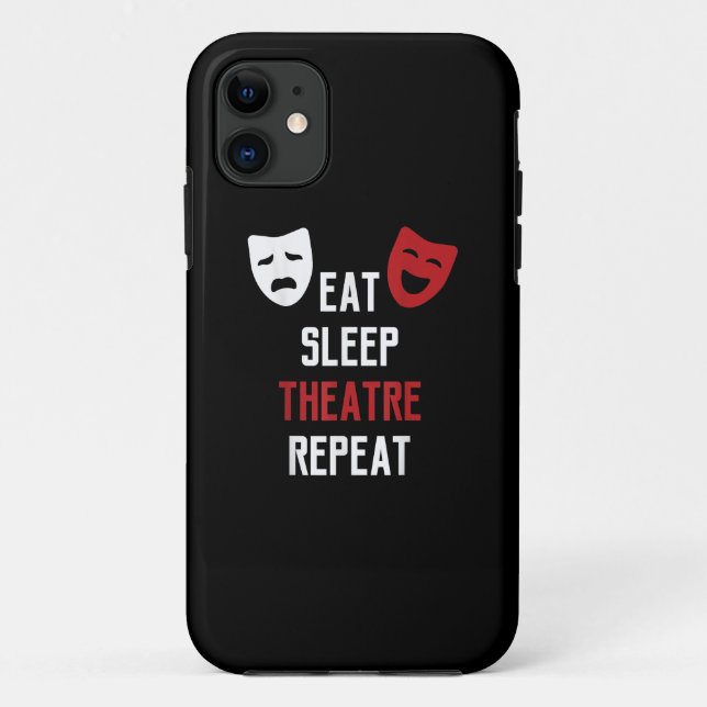 Coques Case-Mate iPhone Eat Sleep Theatre Repeat Musical Thetre (Dos)