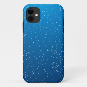Coque iPhone 11 Eau bleue profonde et bulles TIny