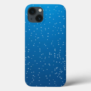 Etui iPhone 13 Eau Bleue Profonde Et Petites Bulles