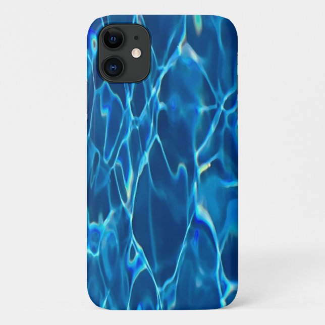 Coques Case-Mate iPhone Eau de la piscine bleu foncé (Dos)