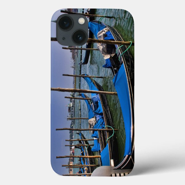 Coques Case-Mate iPhone Eau du Grand Canal avec barques de gondole alignée (Verso)