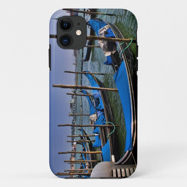 Coques Case-Mate iPhone Eau du Grand Canal avec des gondoles alignées (Dos)