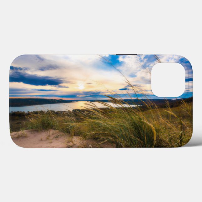 Coques Case-Mate iPhone Eau | Glen Lake Dunes de l'ours couché Michigan (Verso (horizontal))