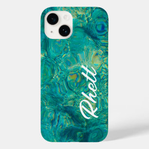 Coque Case-Mate iPhone Eau océanique bleu turquoise abstraite