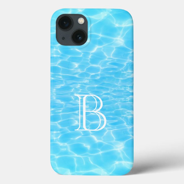 Coques Case-Mate iPhone Eau Texture eau ondulent cool monogramme moderne (Verso)