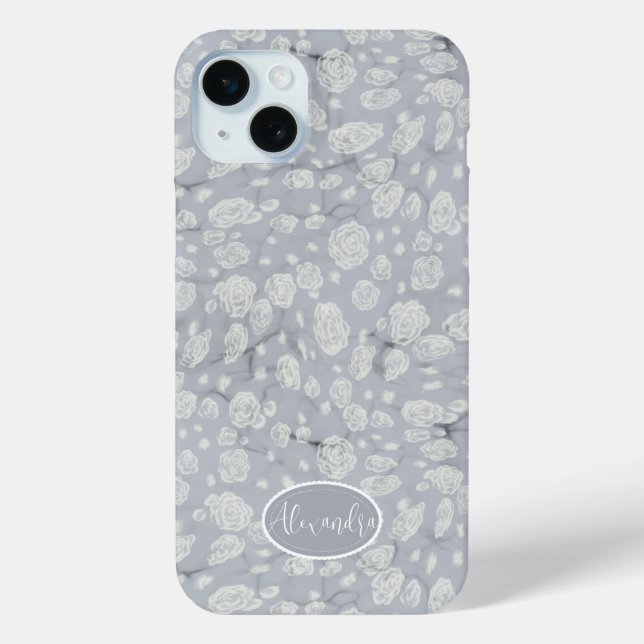 Coques Case-Mate iPhone Eaux florales bleu doux (Verso)