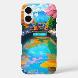 Coque Pour iPhone 16 Eaux Tranquilles : La réflexion du Mt. Fuji