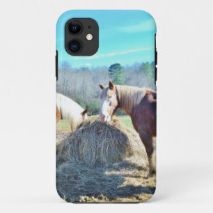 Etui iPhone Case-Mate Ébauche secourue Chevaux mangeant foin