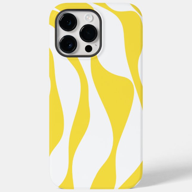 Coques Case-Mate iPhone Ebb et flux 4 en citron jaune et blanc (Verso)