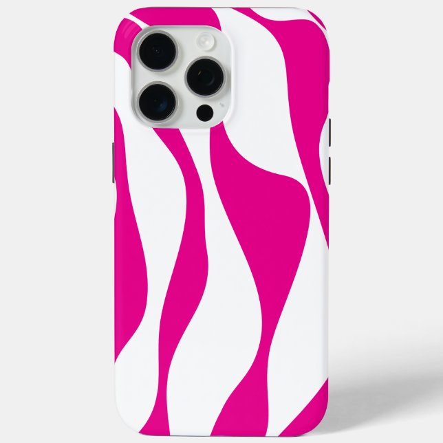 Coques Case-Mate iPhone Ebb et flux 4 en Magenta et Blanc (Verso)