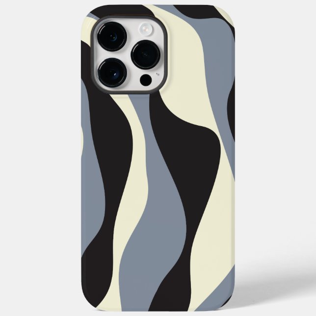 Coques Case-Mate iPhone Ebb et flux 4 en noir, gris et crème (Verso)