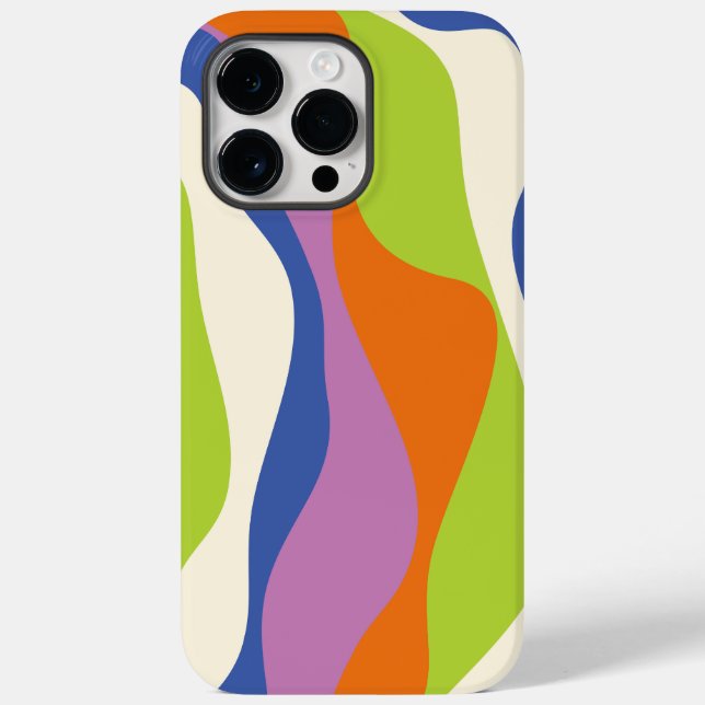 Coques Case-Mate iPhone Ebb & Flux 4 Bleu, Orange, Violet, Vert & Crème (Verso)