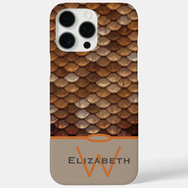 Coques Case-Mate iPhone Écailles de sirène métalliques avec nom personnali (Verso)