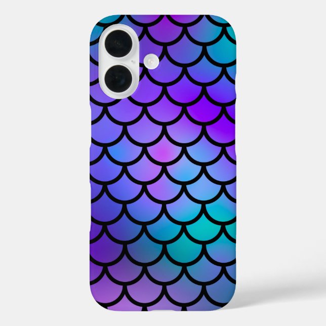 Coques Case-Mate iPhone Écailles de sirène sarcelle violet rose bleu Fanta (Verso)