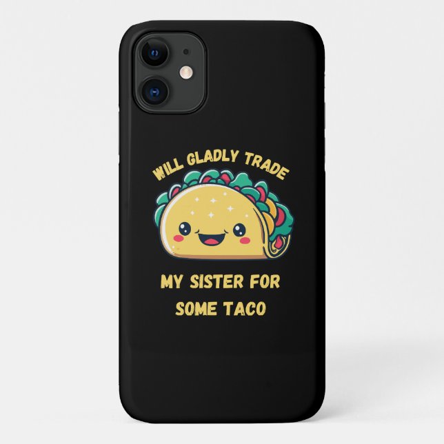 Coques Case-Mate iPhone Échangerai Ma Sœur Contre des Tacos (Dos)