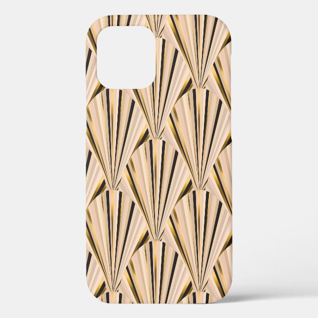 Coques Case-Mate iPhone Echelles Art Déco : Glamour d'or géométrique (Verso)